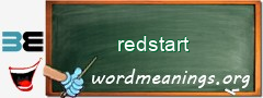 WordMeaning blackboard for redstart